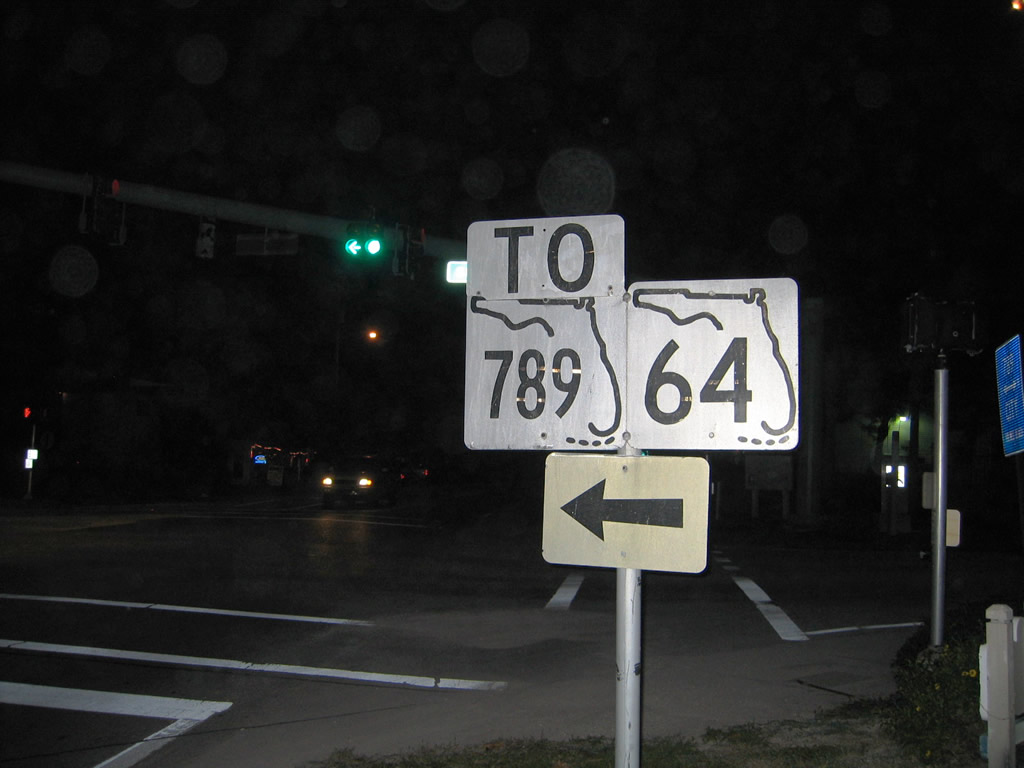 Florida - State Highway 789 and State Highway 64 sign.