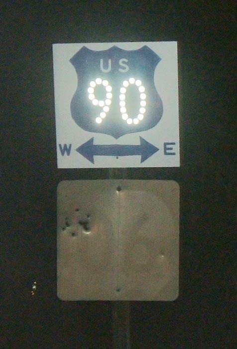 Florida U.S. Highway 90 sign.
