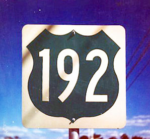 Florida U.S. Highway 192 sign.