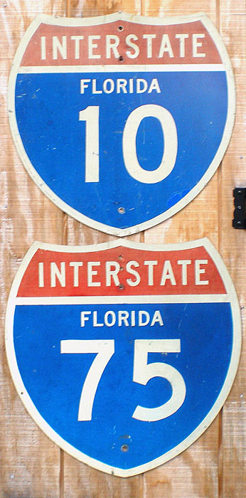Florida - Interstate 75 and Interstate 10 sign.