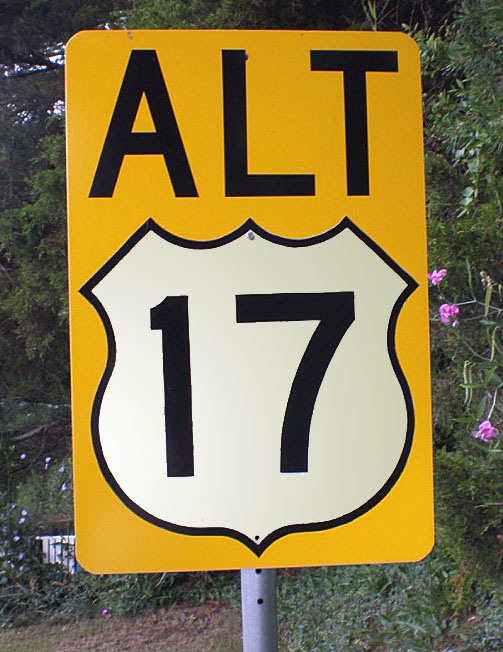 Florida U.S. Highway 17 sign.