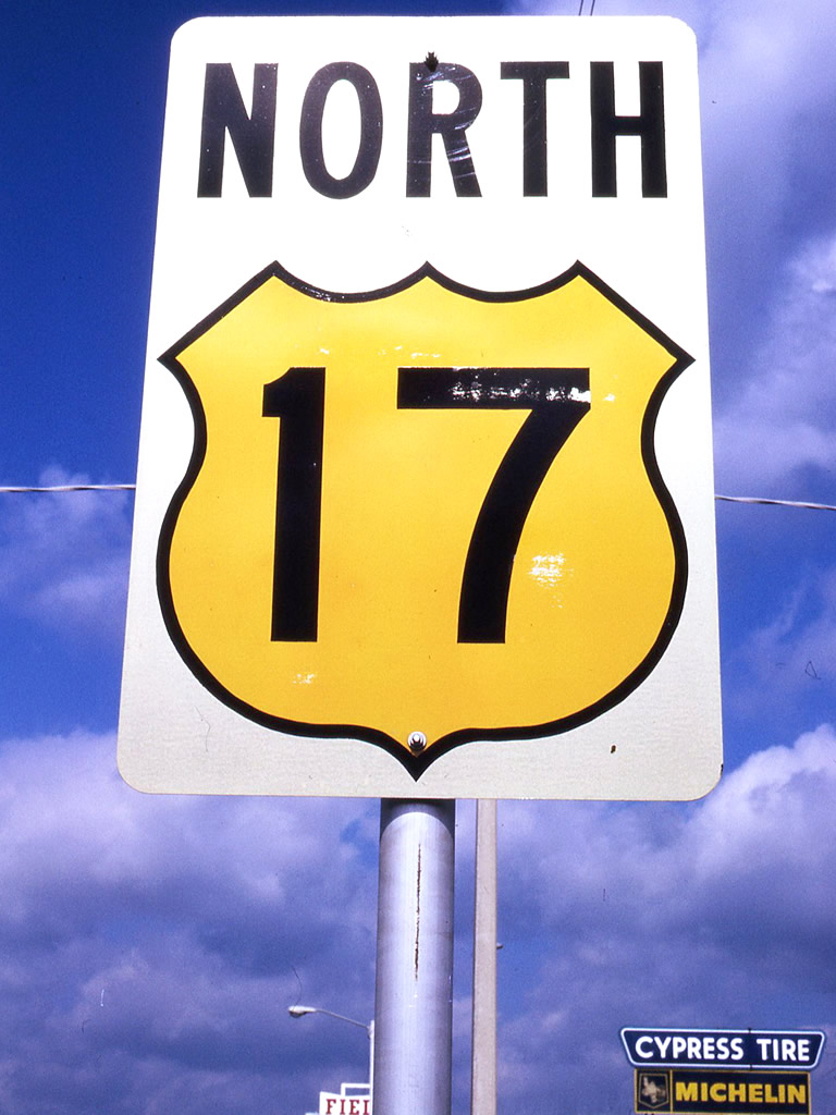 Florida U.S. Highway 17 sign.