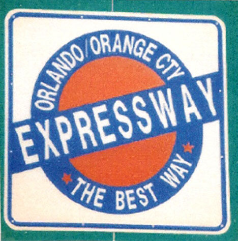 Florida Orlando Orange County Expressway sign.