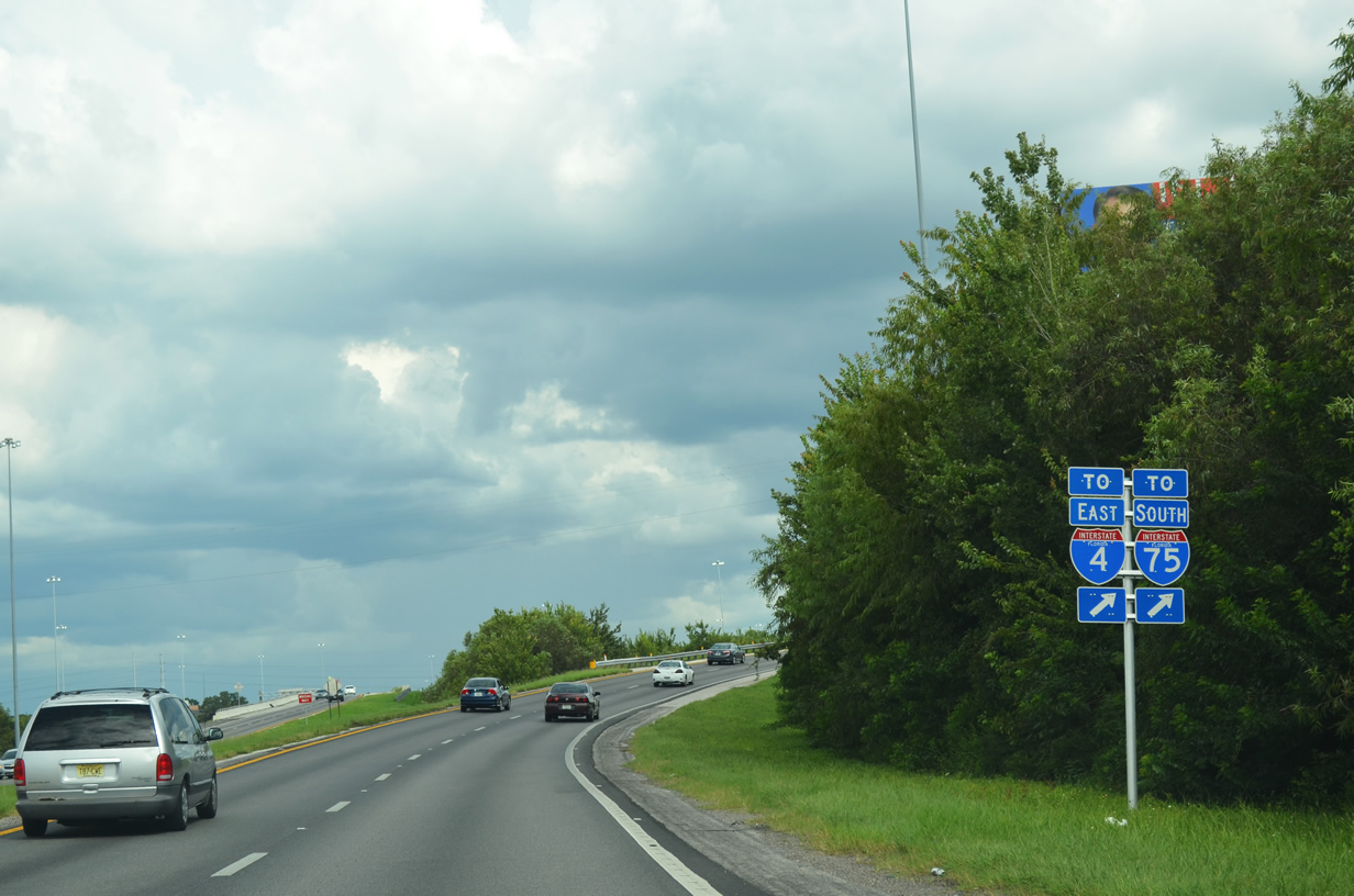 Florida - Interstate 4 and Interstate 75 sign.