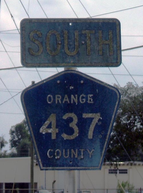 Florida Orange County route 437 sign.