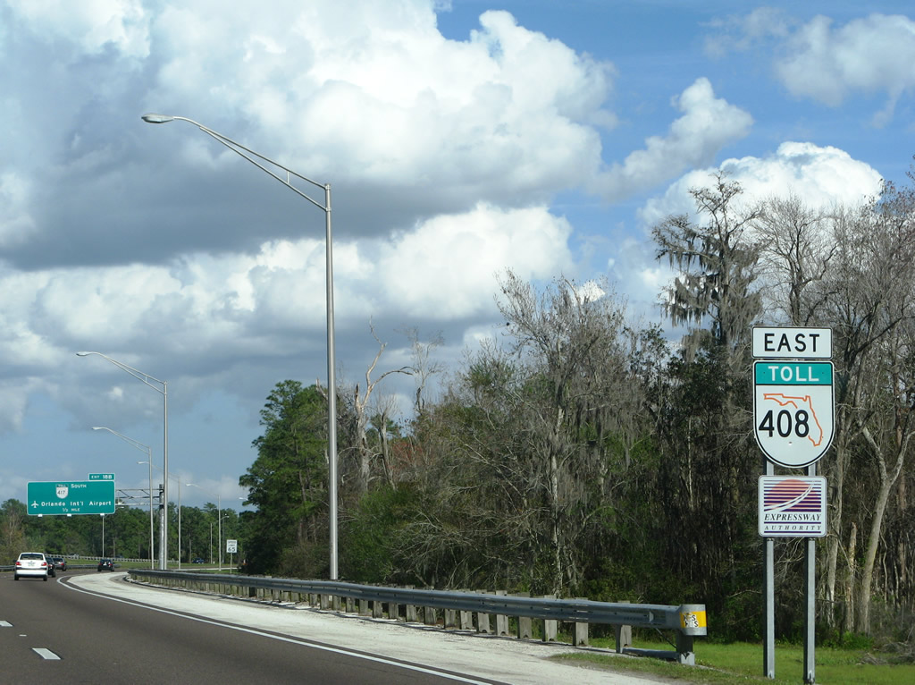 Florida State Highway 408 sign.