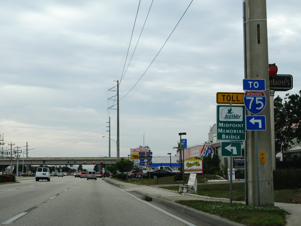 Florida Leeway Midpoint Memorial Bridge sign.