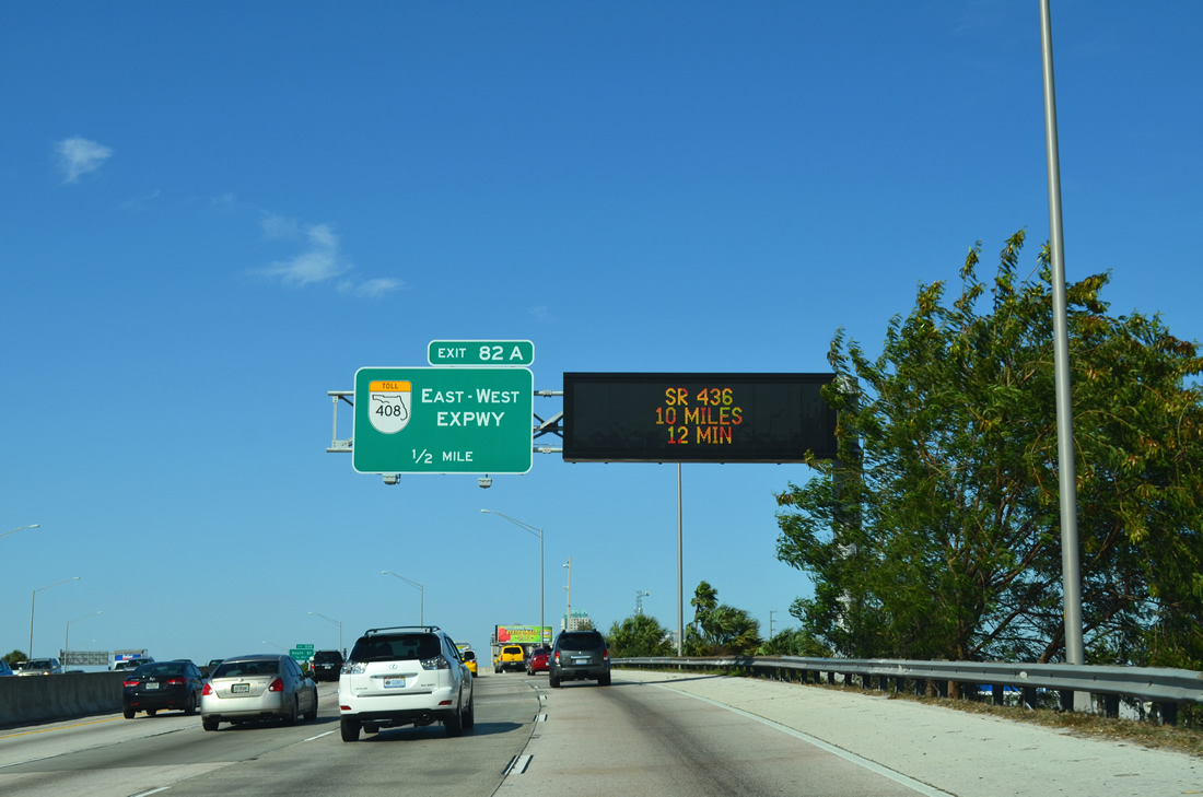 Florida East-West Expressway sign.