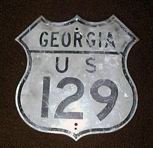 Georgia U.S. Highway 129 sign.