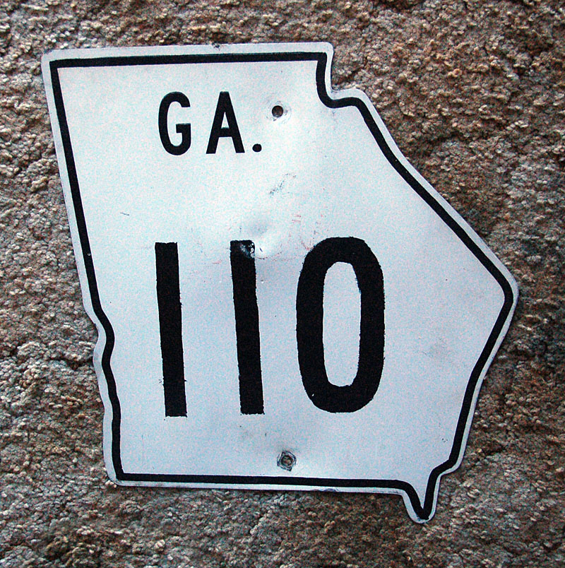 Georgia State Highway 110 sign.