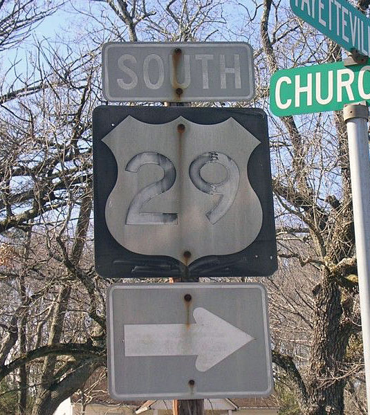 Georgia U.S. Highway 29 sign.