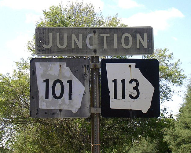 Georgia - State Highway 113 and State Highway 101 sign.