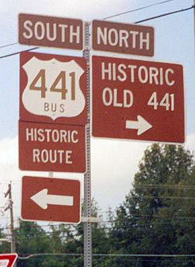 Georgia business U. S. highway 441 sign.