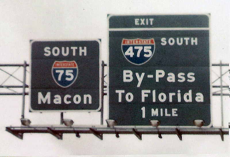 Georgia - Interstate 475 and Interstate 75 sign.