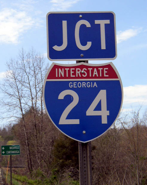 Georgia Interstate 24 sign.