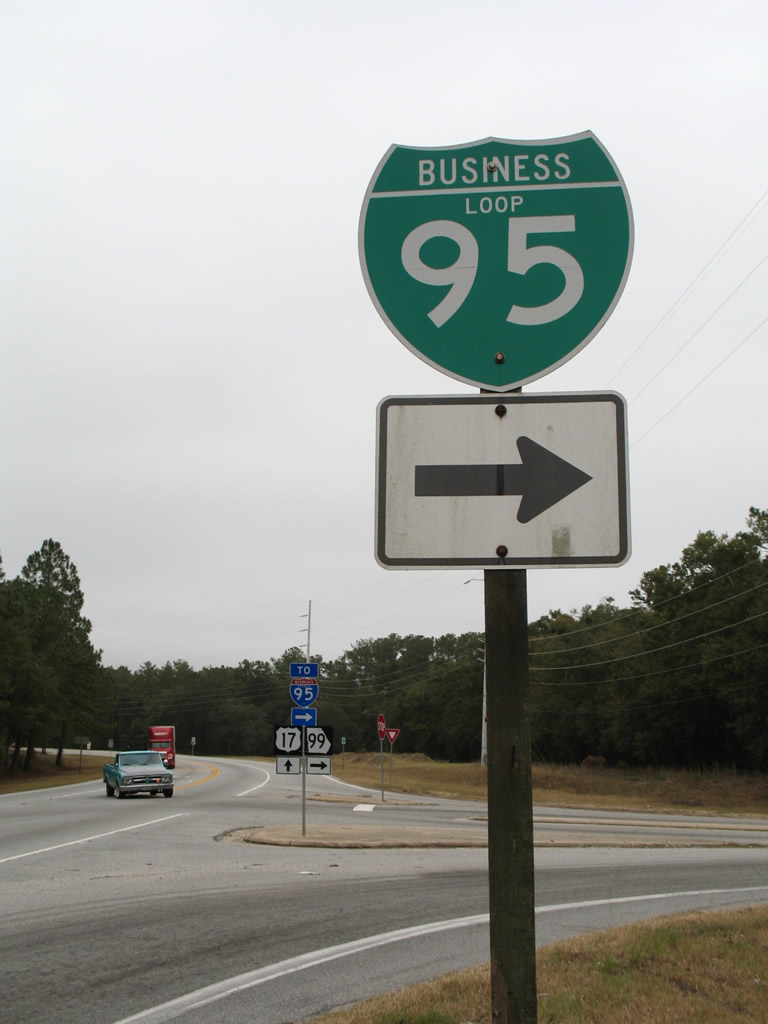 Georgia Business Loop Interstate 95 sign.