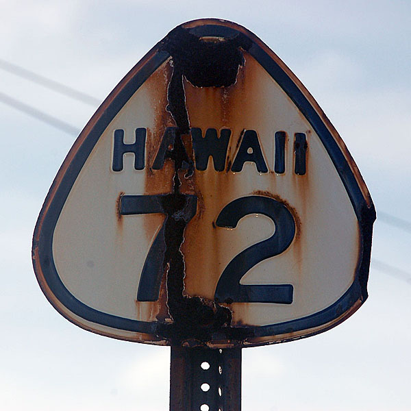 Hawaii State Highway 72 sign.