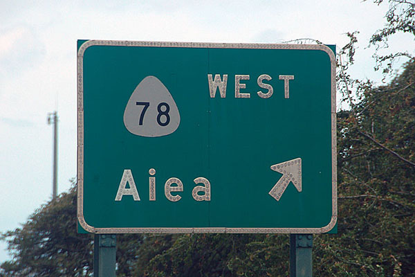 Hawaii State Highway 78 sign.