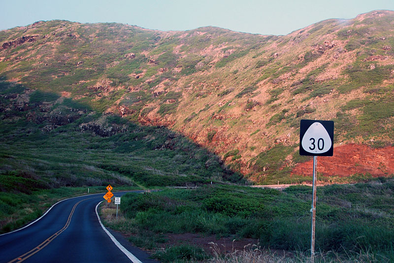 Hawaii State Highway 30 sign.