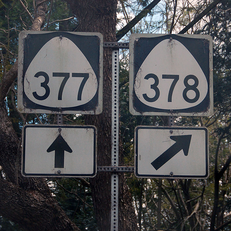 Hawaii - State Highway 378 and State Highway 377 sign.