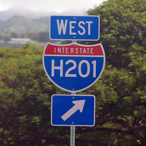 Hawaii Interstate 201 sign.