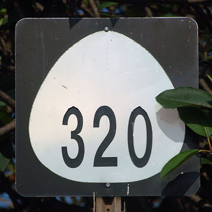 Hawaii State Highway 320 sign.