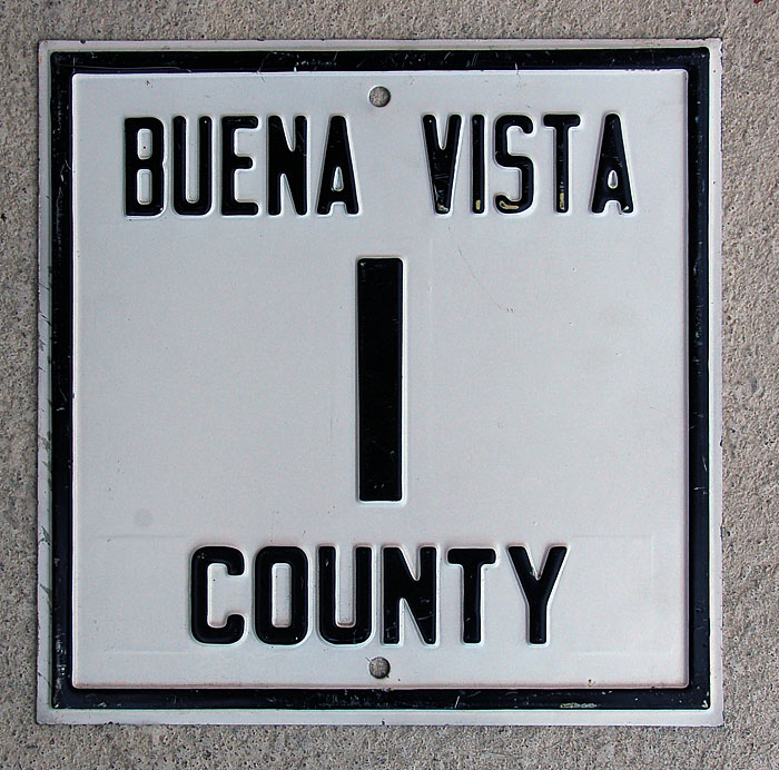 Iowa Buena Vista County route I sign.