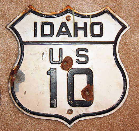 Idaho U.S. Highway 10 sign.