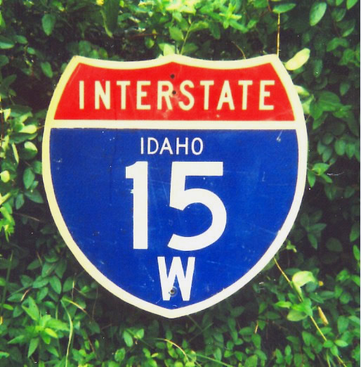 Idaho interstate highway 15W sign.