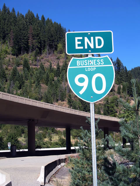 Idaho business loop 90 sign.