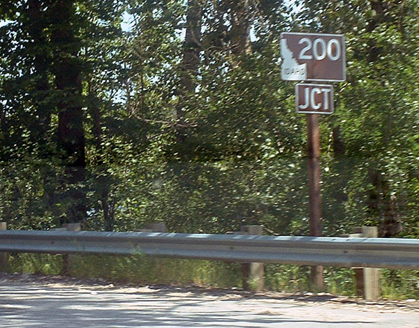 Idaho scenic state highway 200 sign.