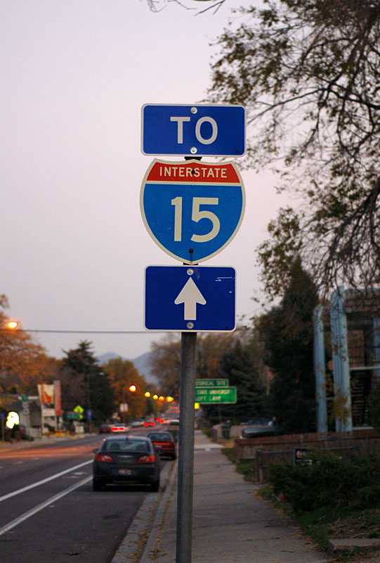 Idaho Interstate 15 sign.