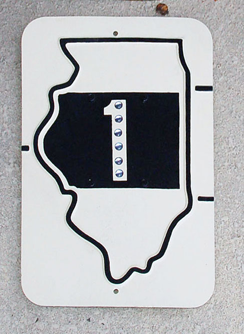Illinois State Highway 1 sign.