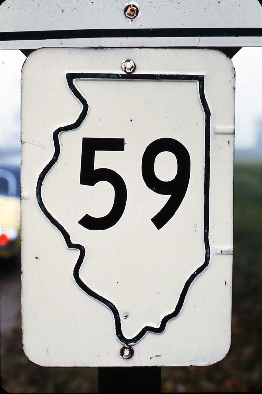 Illinois State Highway 59 sign.