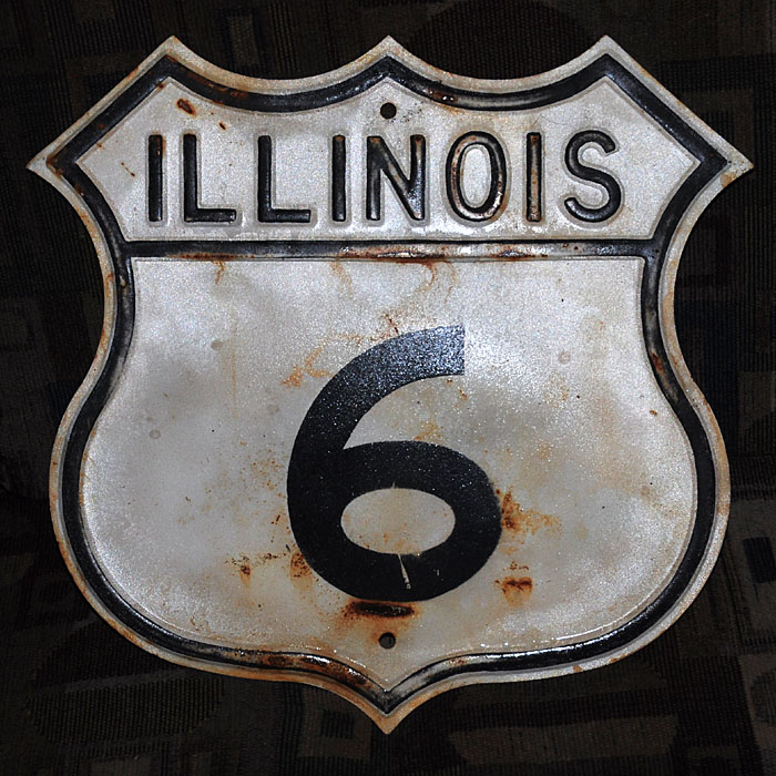 Illinois U.S. Highway 6 sign.
