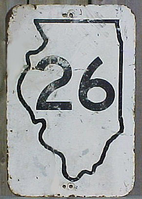 Illinois State Highway 26 sign.