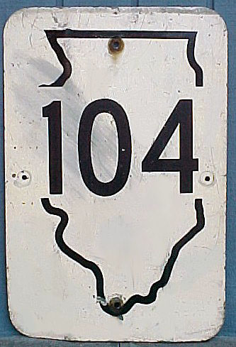 Illinois State Highway 104 sign.