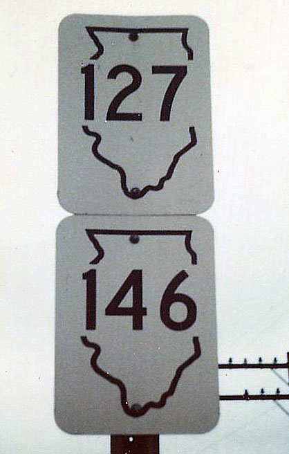Illinois - State Highway 146 and State Highway 127 sign.
