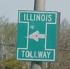 Illinois Illinois Tollway sign.