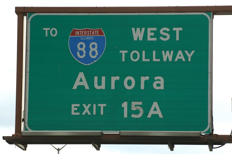 Illinois Interstate 88 sign.