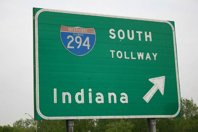 Illinois Interstate 294 sign.
