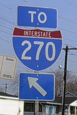 Illinois Interstate 270 sign.