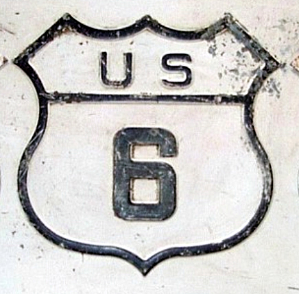 Indiana U.S. Highway 6 sign.