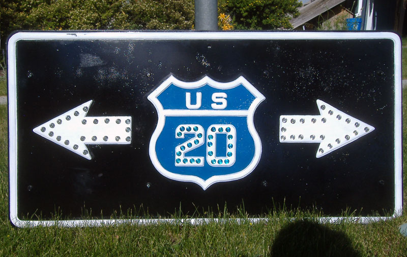 Indiana U.S. Highway 20 sign.