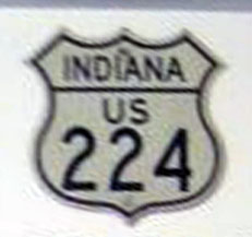 Indiana U.S. Highway 224 sign.