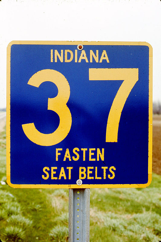 Indiana State Highway 37 sign.