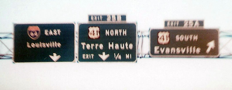Indiana - U.S. Highway 41 and Interstate 64 sign.