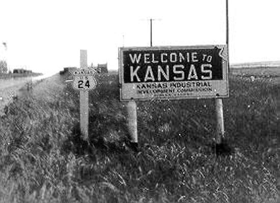 Kansas U.S. Highway 24 sign.
