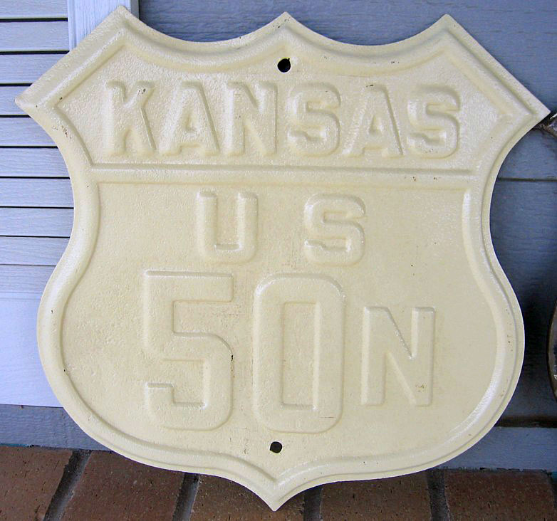 Kansas U. S. highway 50N sign.