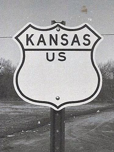 Kansas U.S. Highway 0 sign.